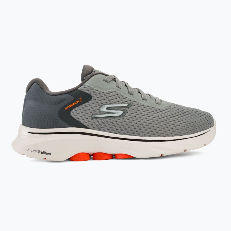 Men's shoes SKECHERS Go Walk 7 The Construct grey/white/orange 2
