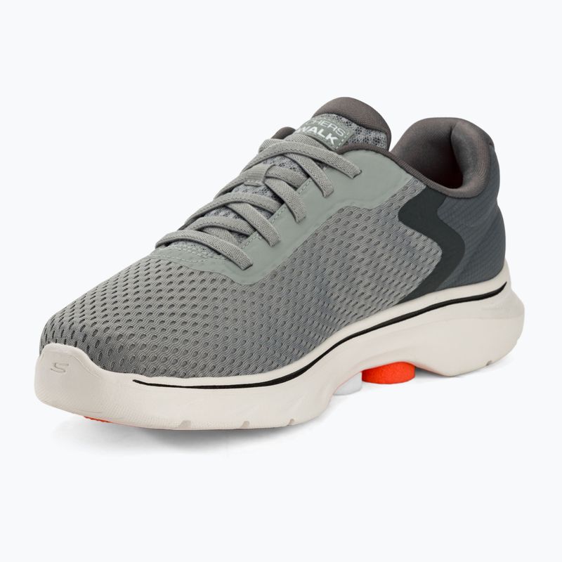 Men's shoes SKECHERS Go Walk 7 The Construct grey/white/orange 7