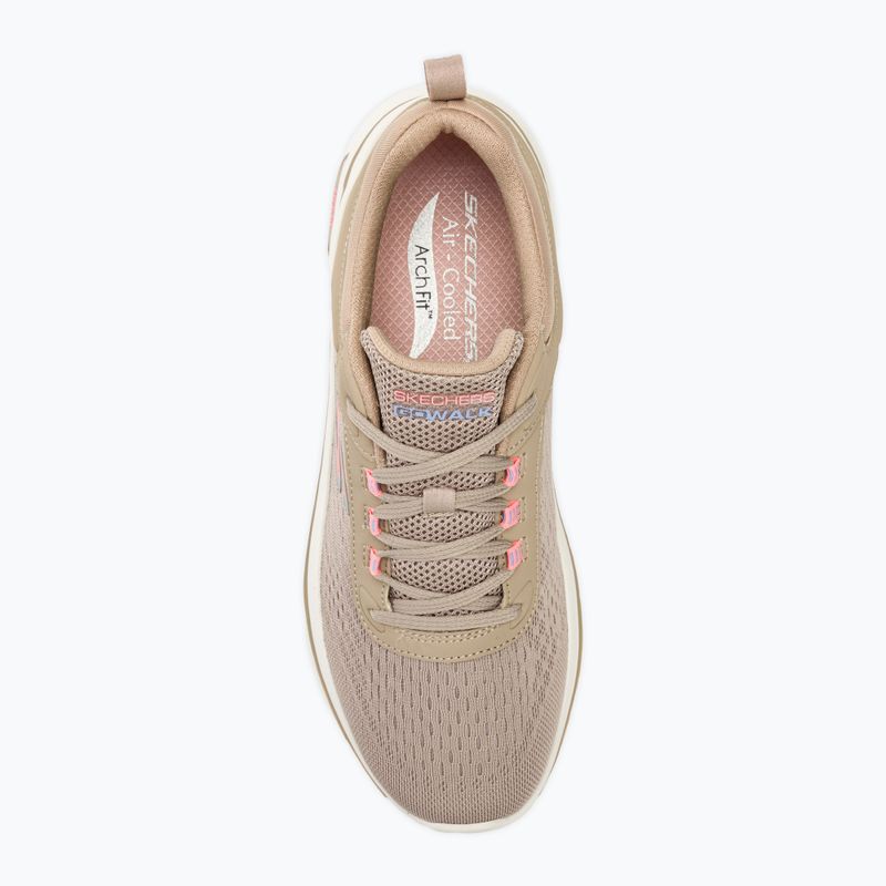 Women's SKECHERS Go Walk Arch Fit 2.0 Balin taupe/multi shoes 5
