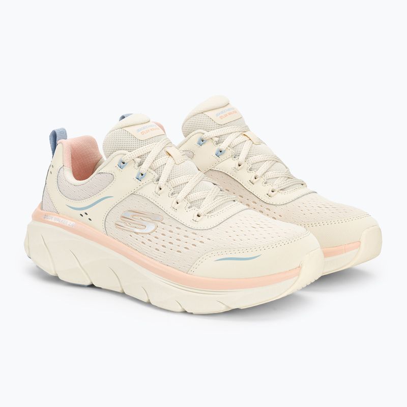 SKECHERS women's D'Lux Walker 2.0 Daisy Doll beige/mesh/pink/blue shoes 4