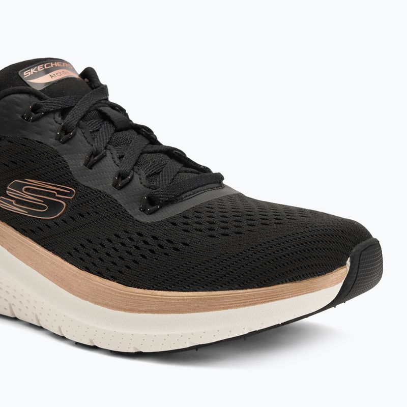 SKECHERS women's shoes Arch Fit 2.0 Glow The Distance black/rose gold 7