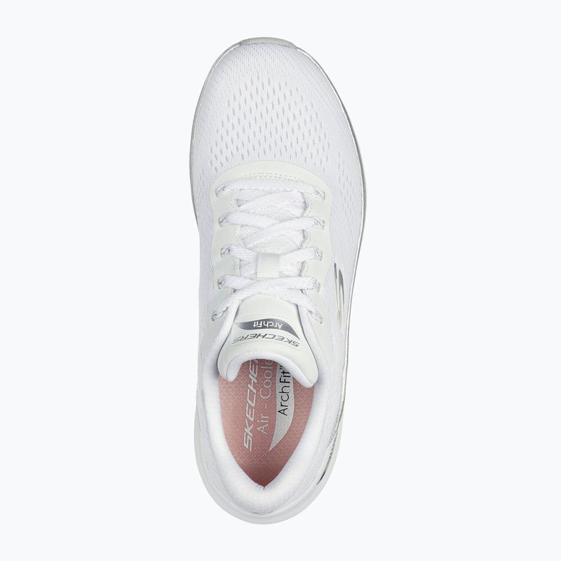 SKECHERS women's shoes Arch Fit 2.0 Glow The Distance white/silver 12