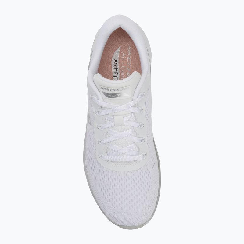 SKECHERS women's shoes Arch Fit 2.0 Glow The Distance white/silver 5