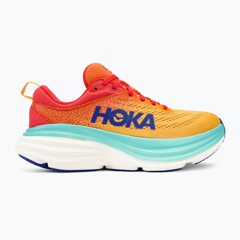 Women's running shoes HOKA Bondi 8 cerise/cloudless 2