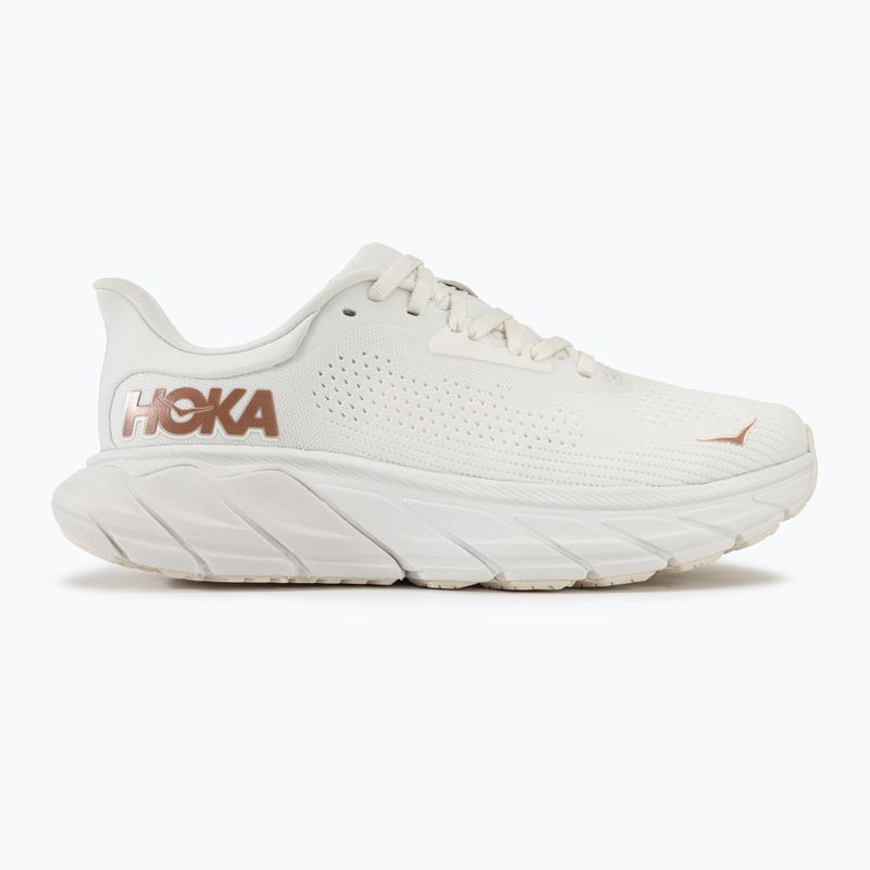 Women's running shoes HOKA Arahi 7 blanc de blanc/rose gold 2