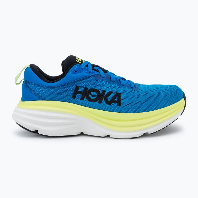 HOKA Bondi 8 electric cobalt/lettuce men's running shoes 2