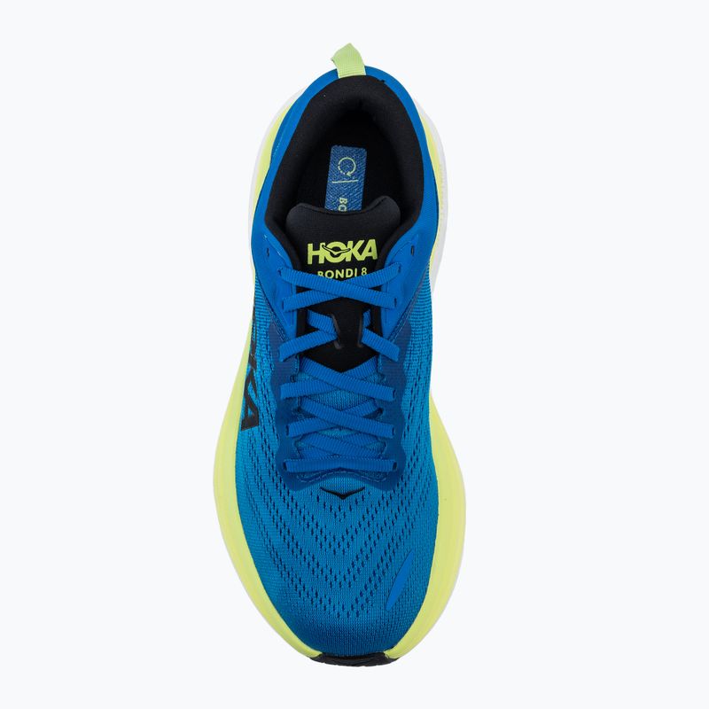 HOKA Bondi 8 electric cobalt/lettuce men's running shoes 5