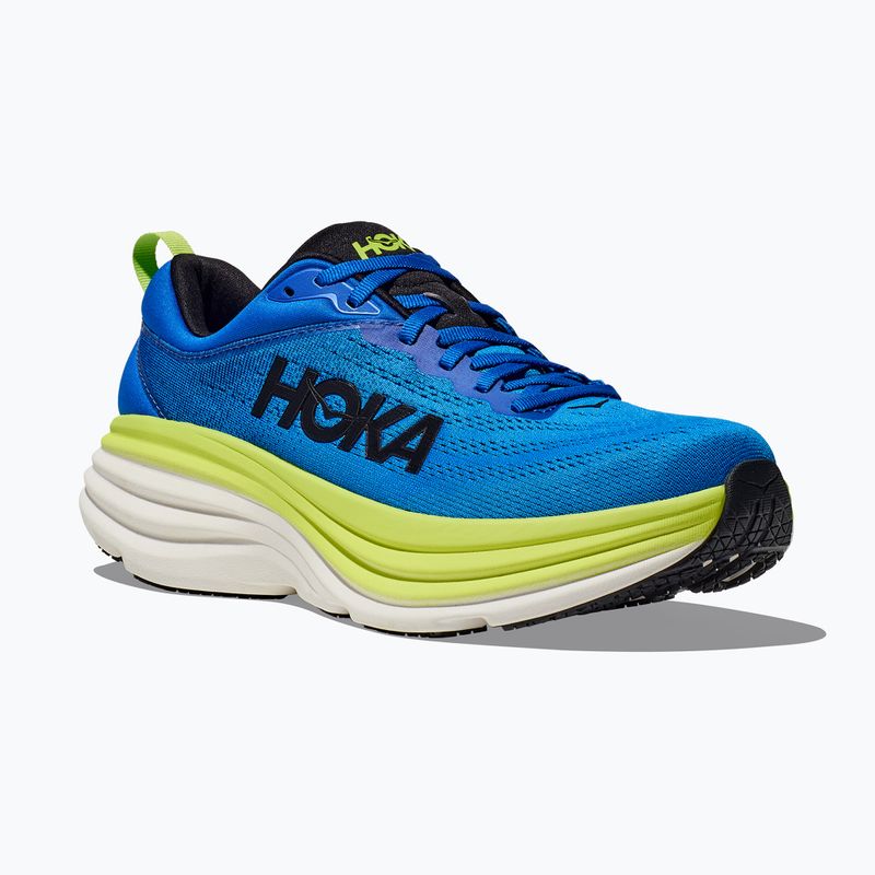 HOKA Bondi 8 electric cobalt/lettuce men's running shoes