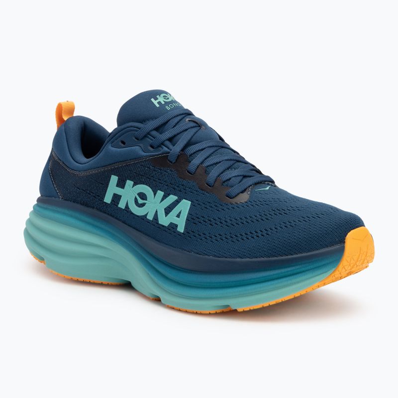 Men's HOKA Bondi 8 midnight/shoreline running shoes