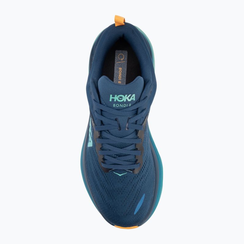 Men's HOKA Bondi 8 midnight/shoreline running shoes 5