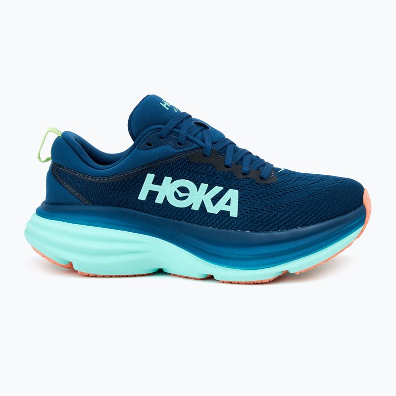 Women's running shoes HOKA Bondi 8 midnight/seafoam 2