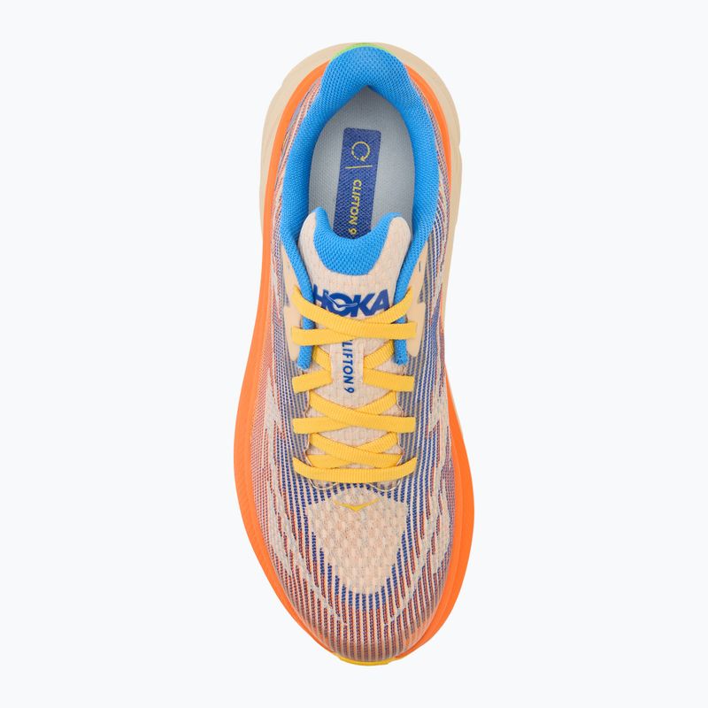 HOKA Clifton 9 ultramarine/electric tangerine children's running shoes 5