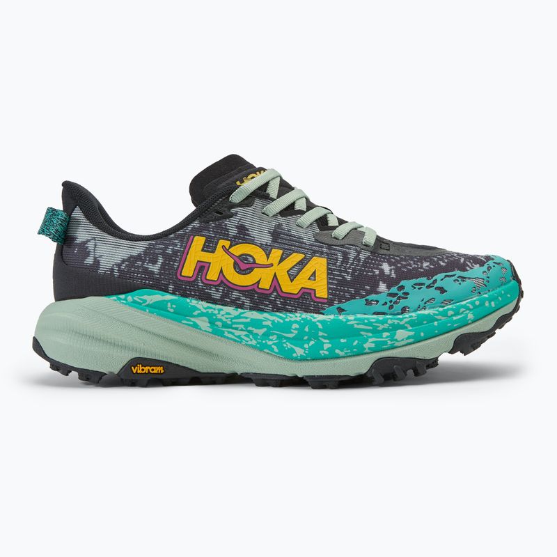 Women's running shoes HOKA Speedgoat 6 black/aloe vera 2