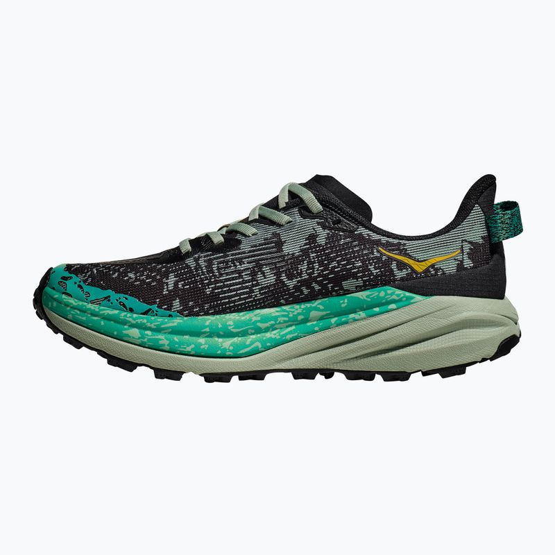 Women's running shoes HOKA Speedgoat 6 black/aloe vera 8