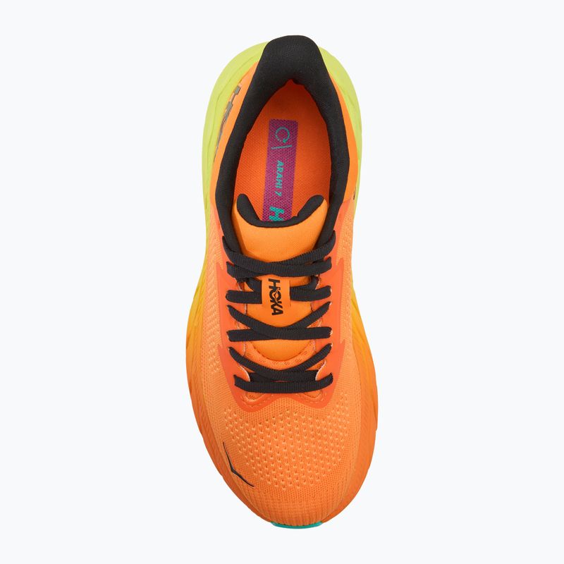 Women's running shoes HOKA Arahi 7 electric tangerine/black 5