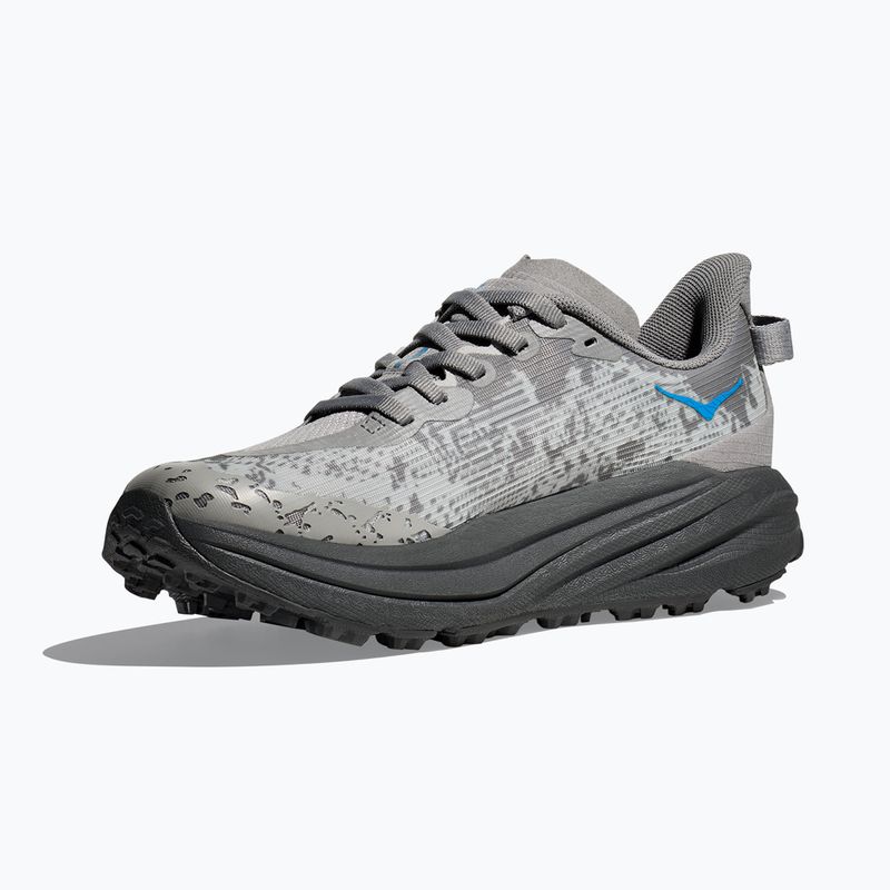 HOKA Speedgoat 6 galactic grey/hoka blue children's running shoes 4