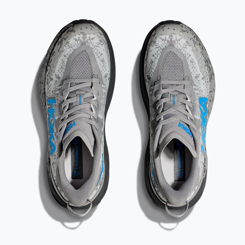 HOKA Speedgoat 6 galactic grey/hoka blue children's running shoes 8