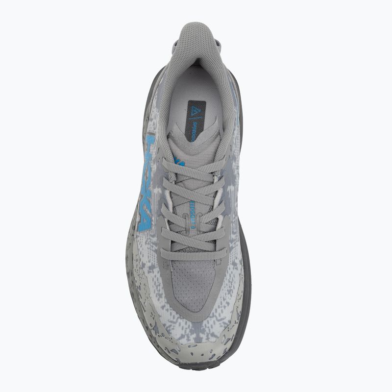 HOKA Speedgoat 6 galactic grey/hoka blue children's running shoes 5
