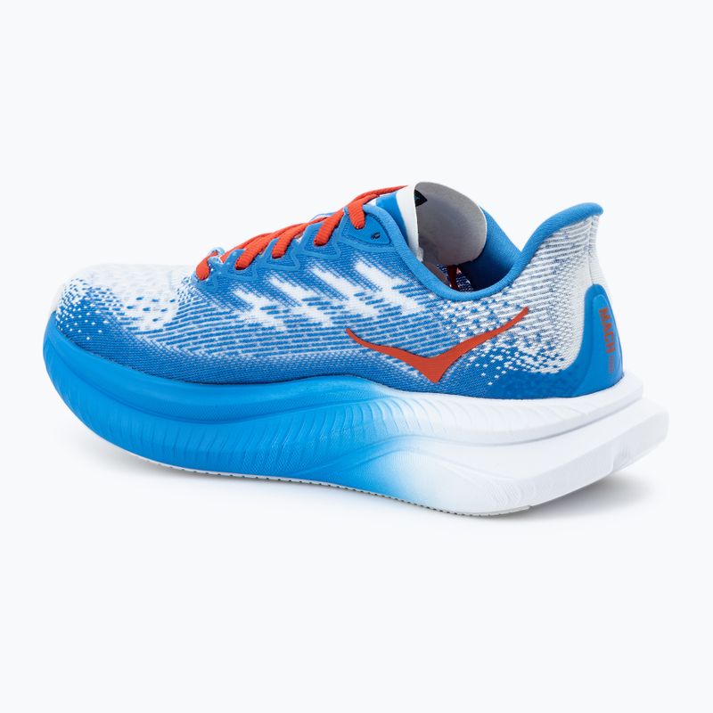 Women's running shoes HOKA Mach 6 white/virtual blue 3