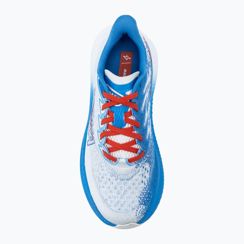 Women's running shoes HOKA Mach 6 white/virtual blue 5