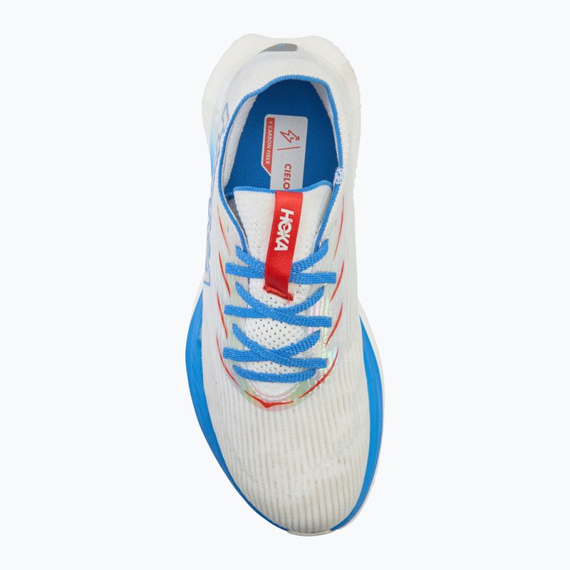 HOKA Cielo X1 white/virtual blue running shoes 5