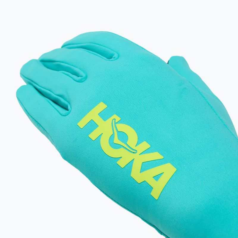 HOKA Airolite Run electric aqua running gloves 4