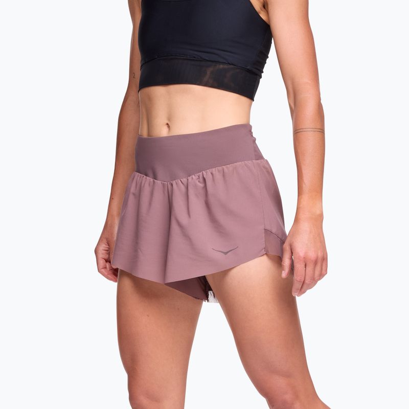 Women's running shorts HOKA Glide 4" smokey quartz