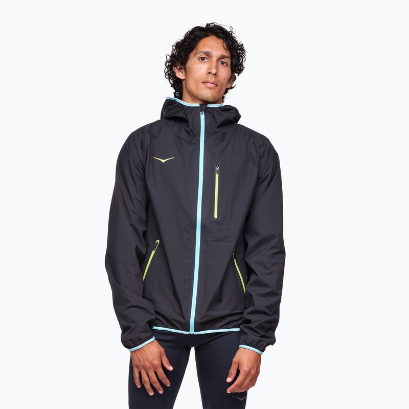 Men's running jacket HOKA Tecsky Waterproof black