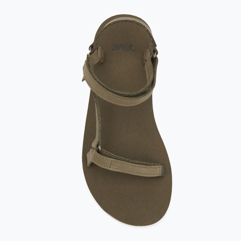 Women's Teva Original Universal Slim Lea burnt olive sandals 5