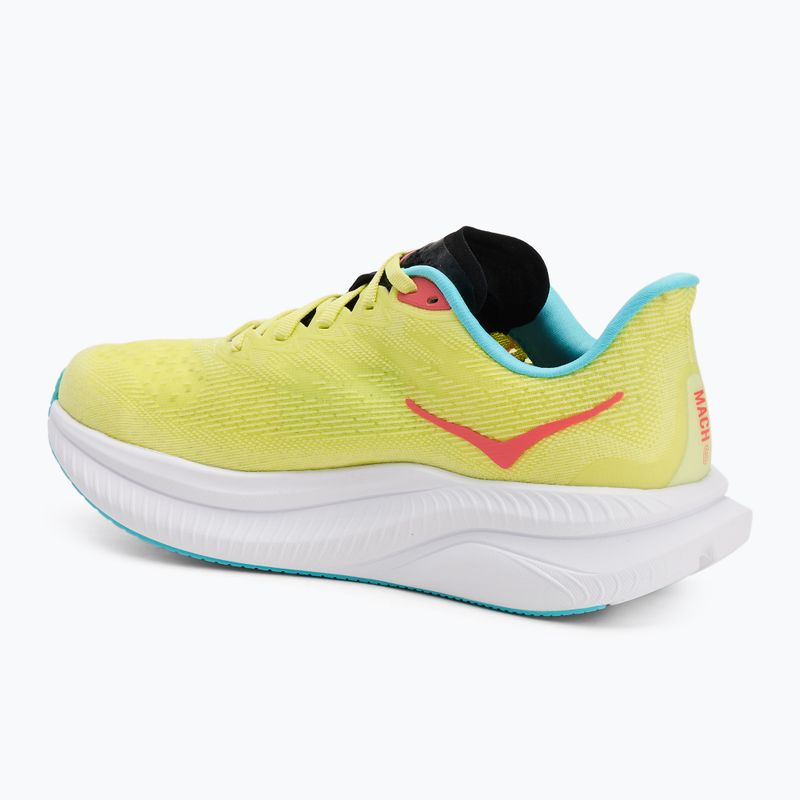 Men's running shoes HOKA Mach 6 yuzu/cielo blue 3