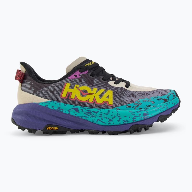 Women's running shoes HOKA Speedgoat 6 oatmeal/mountain iris 2