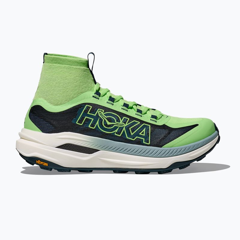 Men's HOKA Tecton X 3 tart apple/blue twilight running shoes 9
