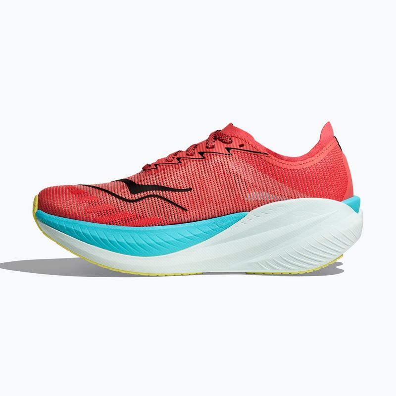 Women's running shoes HOKA Mach X 2 grapefruit/electric coral 11