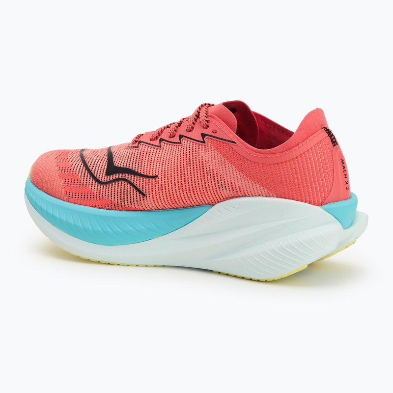 Women's running shoes HOKA Mach X 2 grapefruit/electric coral 4