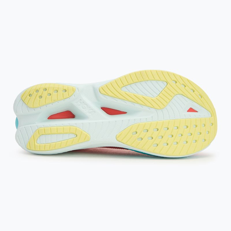Women's running shoes HOKA Mach X 2 grapefruit/electric coral 5