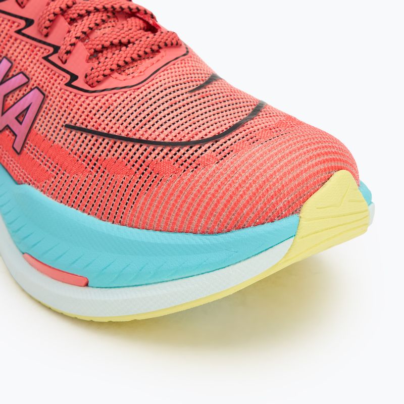 Women's running shoes HOKA Mach X 2 grapefruit/electric coral 8