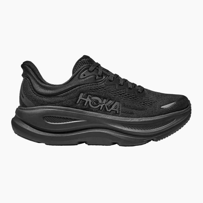 Women's running shoes HOKA Bondi 9 black/black 2