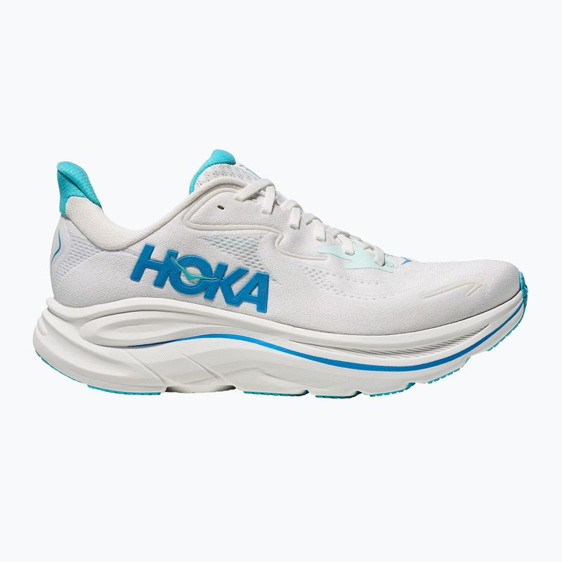Men's running shoes HOKA Clifton 10 white/skyward blue 9