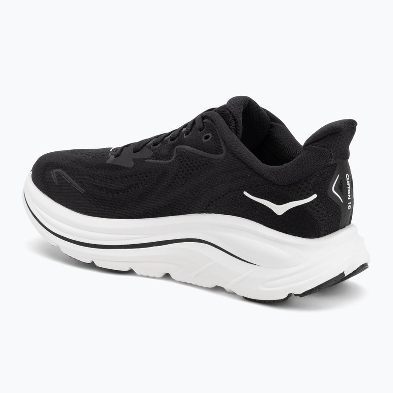 Women's running shoes HOKA Clifton 10 black/white 3