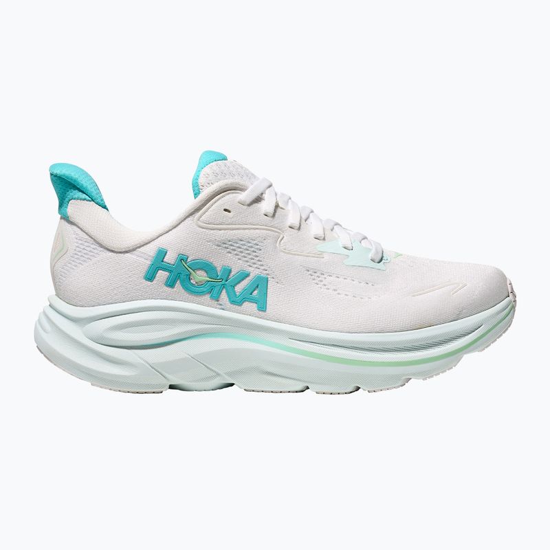 Women's running shoes HOKA Clifton 10 white/cielo blue 2