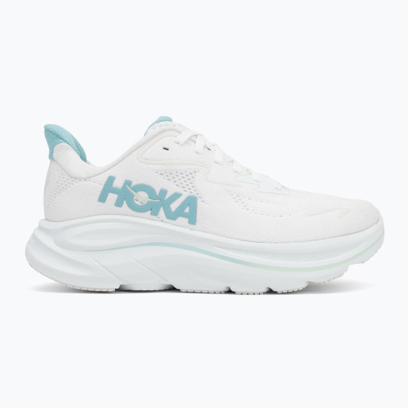 Women's running shoes HOKA Clifton 10 white/cielo blue 2