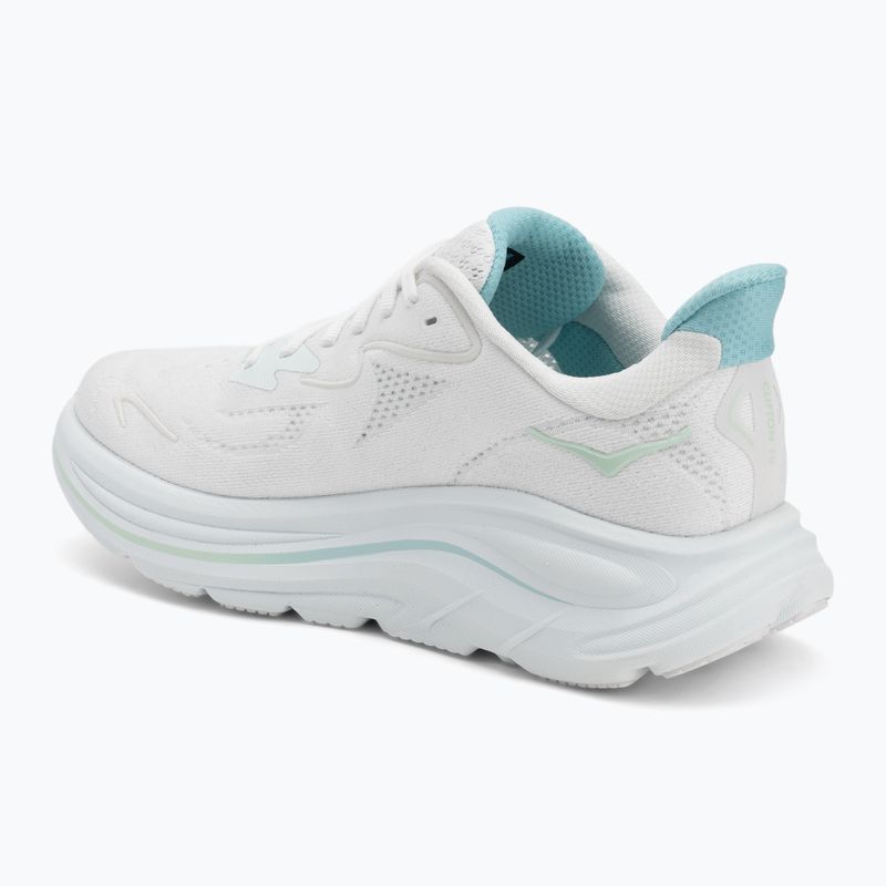 Women's running shoes HOKA Clifton 10 white/cielo blue 3