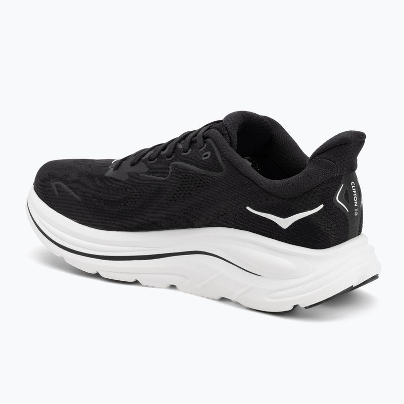 Men's running shoes HOKA Clifton 10 Wide black/white 3