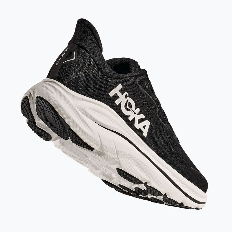 Women's running shoes HOKA Clifton 10 Wide black/white 4