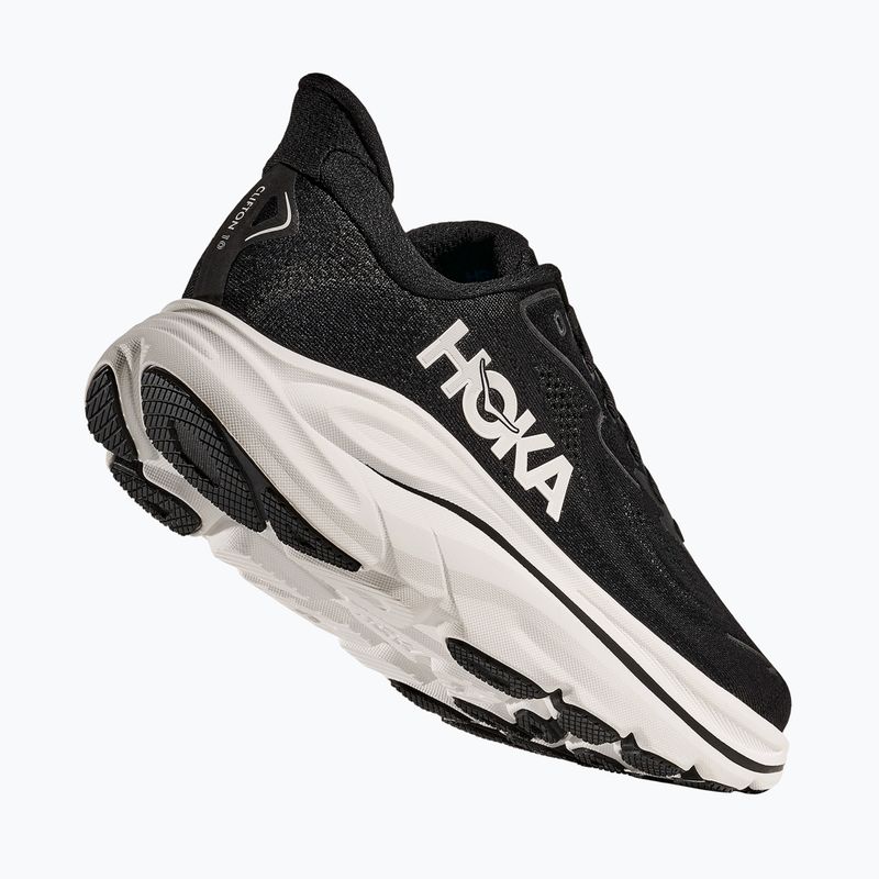 Women's running shoes HOKA Clifton 10 Wide black/white 3
