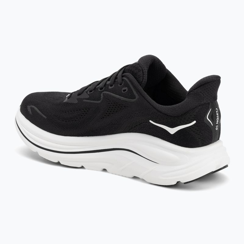 Women's running shoes HOKA Clifton 10 Wide black/white 3