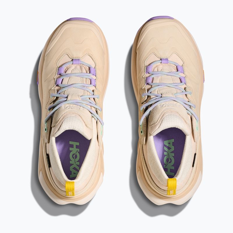 Women's hiking boots HOKA Kaha 3 Low GTX vanilla/mint fluorite 8
