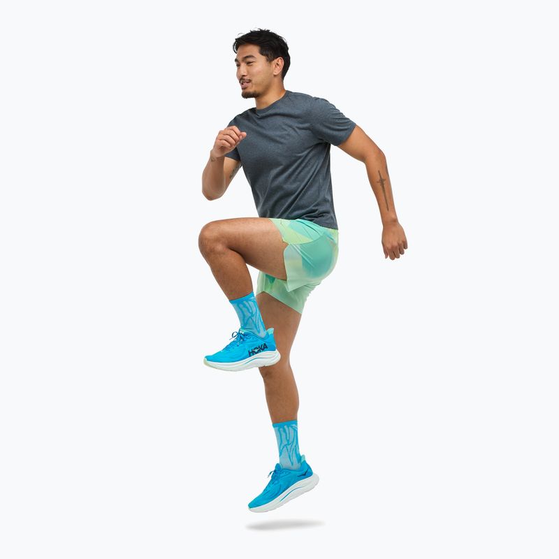 Men's running shorts HOKA Glide With Brief 5" tart apple mist 2