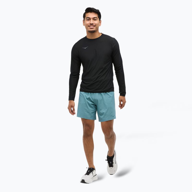Men's running shorts HOKA Glide 7'' 2in1 nountain fog 2