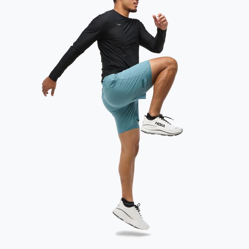 Men's running shorts HOKA Glide 7'' 2in1 nountain fog 4